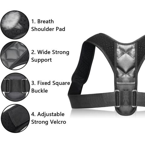 Adjustable Posture Corrector Back Support Strap